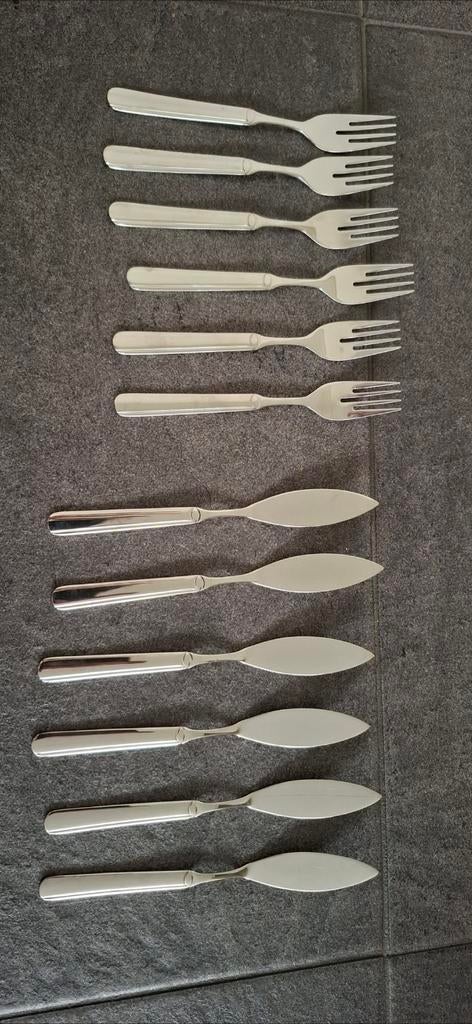 Sola visbestek, 6 vorken en 6 messen, Ophalen of Verzenden