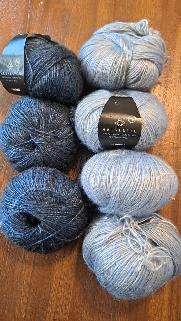 7 bollen Metallico Fine brei- en haakgaren, Hobby en Vrije tijd, Breien en Haken, Nieuw, Breien of Haken, Wol of Garen, Ophalen of Verzenden