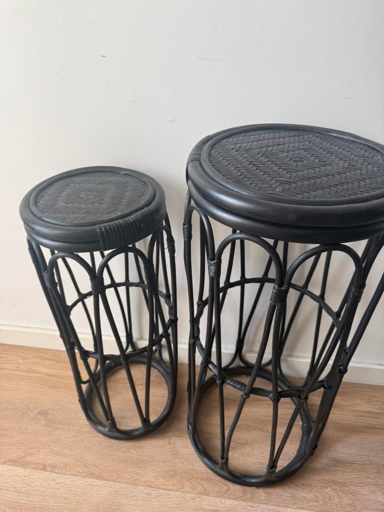 Sissy Boy bijzet/planten tafel Cobra rotan set van 2, Ophalen, Gebruikt