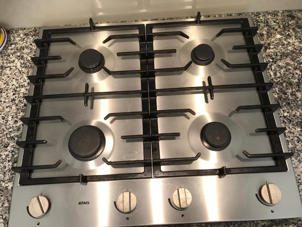 Inbouw gaskookplaat ATAG, Witgoed en Apparatuur, Kookplaten, Ophalen, Gebruikt, 4 kookzones, Inbouw