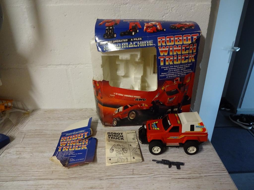 Vintage Bandai battery operated Transformers Robot in doos, Overige generaties, Ophalen of Verzenden, Gebruikt