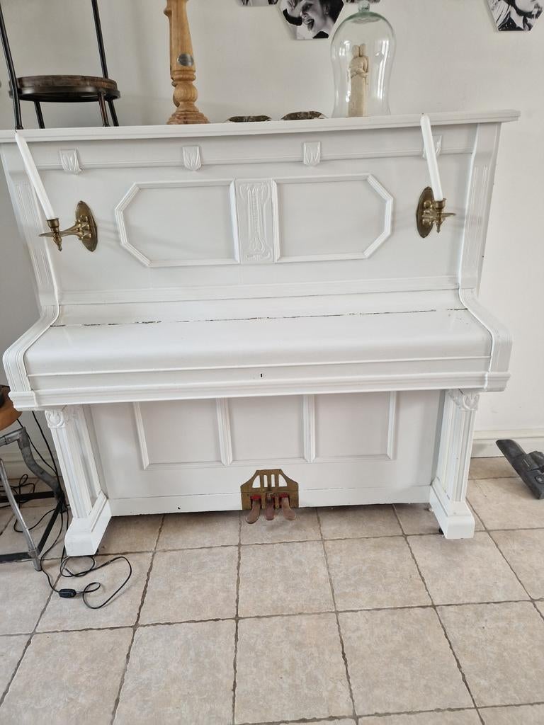 Rud. Ibach Sohn Piano - Wit, Klassiek Model, Muziek en Instrumenten, Ophalen, Gebruikt, Wit, Piano