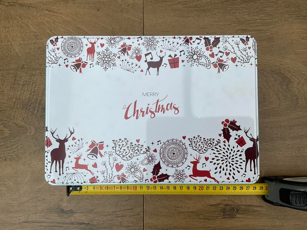 Nieuw zgan kerst blik koekblik, Ophalen, Nieuw, Koek(jes)