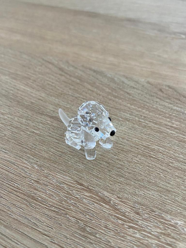 Kristallen Teckel Decoratie, Antiek en Kunst, Antiek | Glas en Kristal, Ophalen