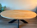 Eettafel massief eikenhout ovaal, Ophalen, Gebruikt, 100 tot 150 cm, Eikenhout