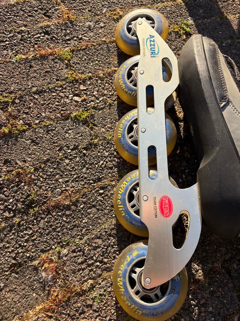 Raps Skeelers Maat 38 met Azzuri Onderstel en 5 Wielen, Ophalen of Verzenden, Gebruikt, Inline skates 5 wielen, Overige merken