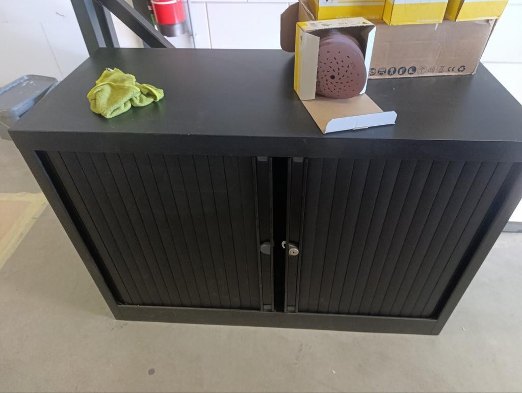 Zwart rolluikkastje met sleutel - 100x43x70cm, Huis en Inrichting, Ophalen of Verzenden, Gebruikt