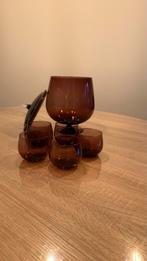 Vintage Glazen Punch Set - Paars Glas, Ophalen of Verzenden