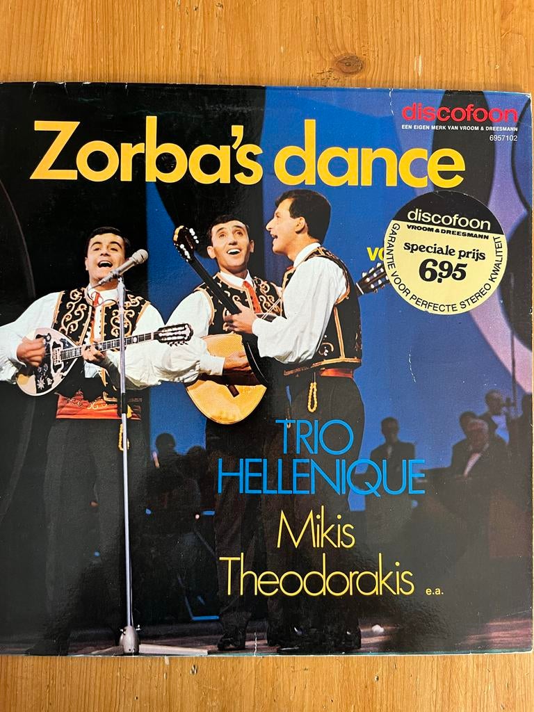 Zorba's Dance - Trio Hellenique - Mikis Theodorakis LP, Europees, Gebruikt, Originele persing, Ophalen of Verzenden