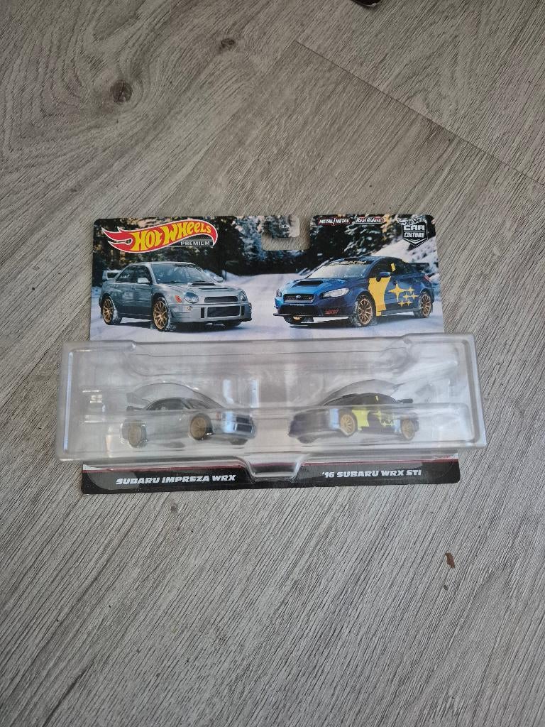 hot wheels dou 2 pack subaru impreza wrx en16 subaru wrx sti, Ophalen of Verzenden, Nieuw, Auto