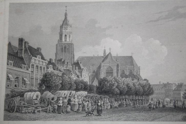 19e eeuwse etsen (?) Arnhem, Antiek en Kunst, Kunst | Etsen en Gravures, Ophalen of Verzenden
