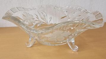 vintage kristallen schaal - oude (fruit)schaal van kristal beschikbaar voor biedingen