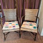 Rotan stoelen, Ophalen, Gebruikt, Bruin, Twee