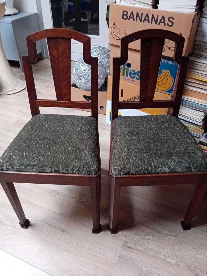 Set fraai vormgegeven Art Deco stoelen, Antiek en Kunst, Antiek | Meubels | Stoelen en Banken, Ophalen
