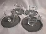 NESPRESSO espresso kopjes met grijze schoteltjes 4 stuks, Huis en Inrichting, Keuken | Servies, Overige materialen, Overige typen