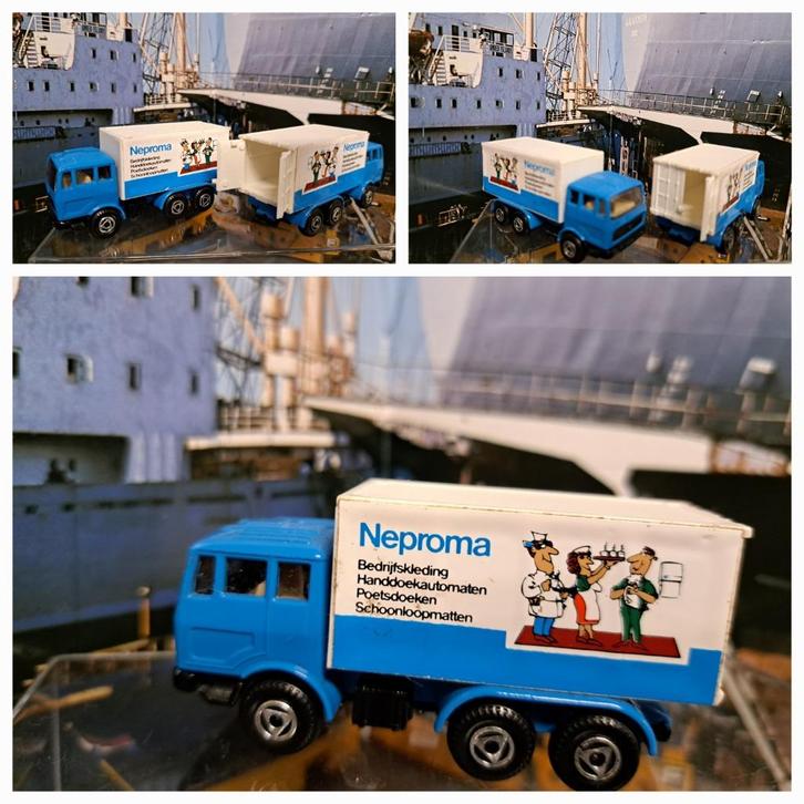 EFSI Bakwagen Poetsdoeken bedrijf Neproma Arnhem 1/87, Hobby en Vrije tijd, Modelauto's | 1:87, Zo goed als nieuw, Bus of Vrachtwagen