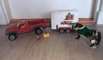 Schleich Pick-Up met Trailer - Compleet!, Ophalen of Verzenden, Gebruikt