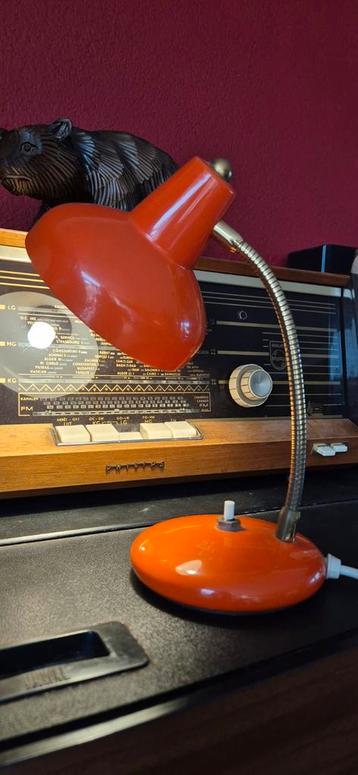 Vintage Oranje Bureaulampje - Retro Design beschikbaar voor biedingen