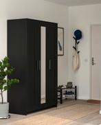 Perfect Ikea Brimnes 3 doors wardrobe with mirror black ., Ophalen of Verzenden
