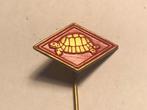 Metalen ZWEMMENDE SCHILDPAD Speld (Rood/Messingkleur)., Verzamelen, Speldjes, Pins en Buttons, Verzenden, Zo goed als nieuw, Dier of Natuur