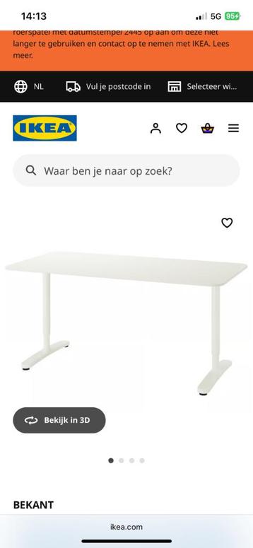 IKEA bekant bureau 140x60 - afbeelding 2
