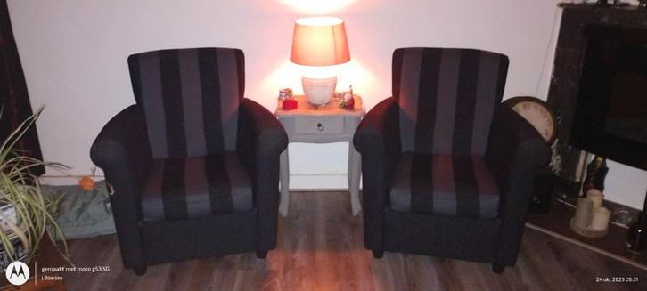 2 Mooie, stevige fauteuils, Huis en Inrichting, Fauteuils, Stof, 50 tot 75 cm, 75 tot 100 cm, Ophalen of Verzenden