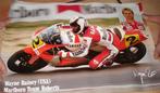 Poster wayne rainey motorcoureur 1984 - 1993 is een voormali, Ophalen, Zo goed als nieuw, Auto's