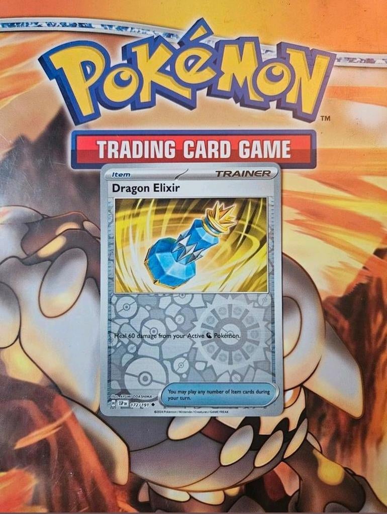 Dragon elixer 172/191 Surging Sparks reverse holo nm, Ophalen of Verzenden, Zo goed als nieuw, Foil