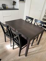 Tafel en stoelen, Huis en Inrichting, Tafels | Eettafels, Ophalen, 100 tot 150 cm, 50 tot 100 cm, Zo goed als nieuw