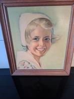 Vintage Aquarel Art Deco Portret, Ophalen of Verzenden