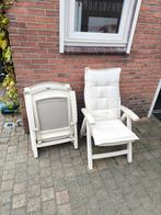 Hartman tuinstoelen wit met kussens, Tuin en Terras, Tuinstoelen, Ophalen, Zo goed als nieuw, Kunststof