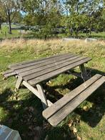 2 picknicktafels ongelakt, Ophalen, Gebruikt, Rechthoekig, Hout