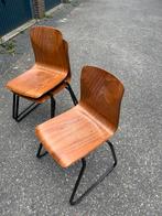 6 vintage Thur-op-Seat schoolstoelen – Pagholz, jaren ’70, Huis en Inrichting, Stoelen, Ophalen, Gebruikt, Bruin, Hout