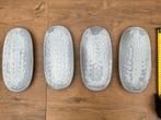 4 nieuwe blauwe serveer schalen 20x10cm keramiek, Ophalen, Nieuw, Overige stijlen, Schaal of Schalen