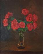 Bloemstilleven - rozen -  Kunstenaar: Dirk Roggeveen, Antiek en Kunst, Ophalen of Verzenden