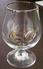 Duits Coca Cola cognac glas op voet goudkleurige tekst Coca-, Verzamelen, Verzenden, Nieuw, Bierglas