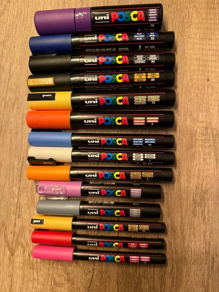 14 nieuwe posca markers, Ophalen of Verzenden, Zo goed als nieuw, Potlood of Stift