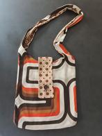 Retro stoffen schoudertas draagtas tas van vintage stof, Ophalen of Verzenden, Zo goed als nieuw
