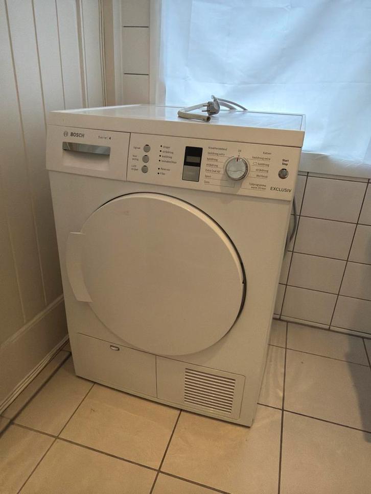 Bosch Serie 4 Exclusiv Wasdroger, Witgoed en Apparatuur, Wasdrogers, Gebruikt, Condens, Voorlader, 6 tot 8 kg, 85 tot 90 cm, Anti-kreukfase