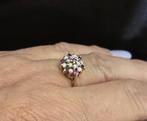 Gouden Vintage ring met edelsteen opaal en robijn. 2025/447., 18 tot 19, Overige kleuren, ., Ophalen of Verzenden