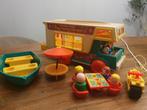 Fisher Price play family camper vintage incl accessoires, Ophalen of Verzenden, Gebruikt, Speelset