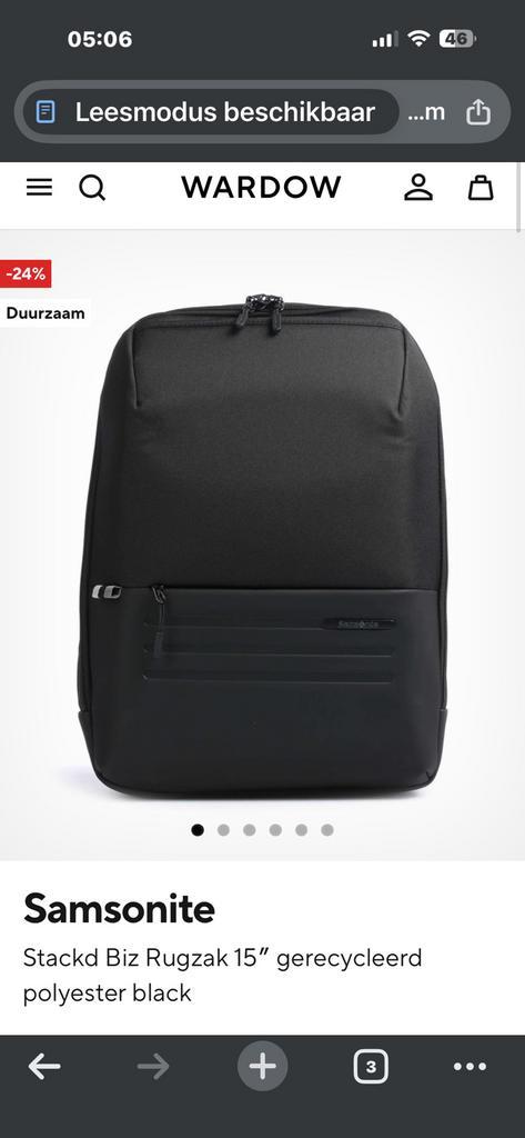 Samsonite Stackd Biz Laptop Backpack 15.6 Inch 44 cm 16.5, Sieraden, Tassen en Uiterlijk, Tassen | Rugtassen, Zo goed als nieuw