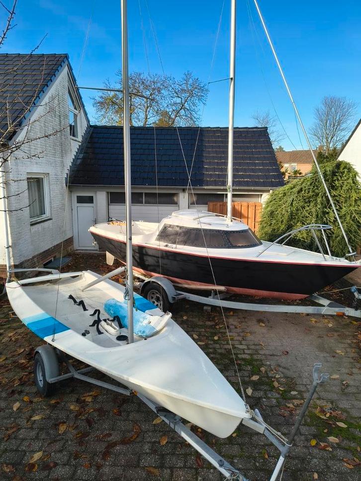 PX 15 Sailart (Laser 2) en Sailfish 18 hefkiel - trailer, Watersport en Boten, Open zeilboten, Gebruikt, Overige typen, 3 tot 6 meter