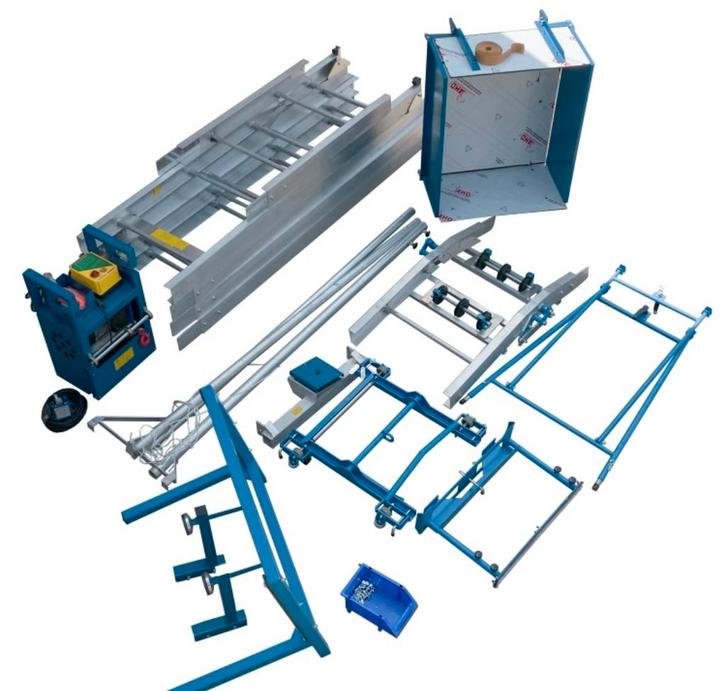 Bouwlift ladderlift zonnepanelen lift 10,12,14 en 16 meter, Doe-het-zelf en Verbouw, Steigers, Nieuw, Overige typen, 5 meter of hoger