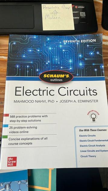 Schaum's Outline Of Electric Circuits 7e beschikbaar voor biedingen