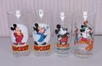 Mickey Mouse longdrink limonade glazen vintage Kerst, Ophalen of Verzenden, Mickey Mouse, Zo goed als nieuw, Servies
