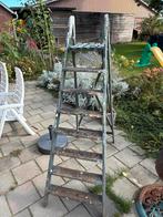 Vintage houten schilderstrap, Doe-het-zelf en Verbouw, Ladders en Trappen, Ophalen, Gebruikt, Trap, Minder dan 2 meter