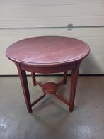 Partij prachtig Retro vintage houten ronde Salontafel J ’50., Huis en Inrichting, Tafels | Eettafels, Ophalen, Gebruikt, 50 tot 100 cm