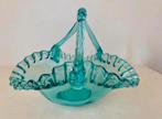 Blauwe glazen mand van Fenton Art Glass., Antiek en Kunst, Ophalen of Verzenden