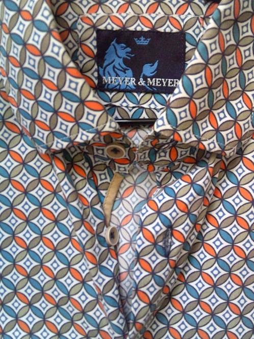 MEYER EN MEYER retro motief overhemd maat M, Kleding | Heren, Overhemden, Gedragen, Halswijdte 39/40 (M), Overige kleuren, Verzenden